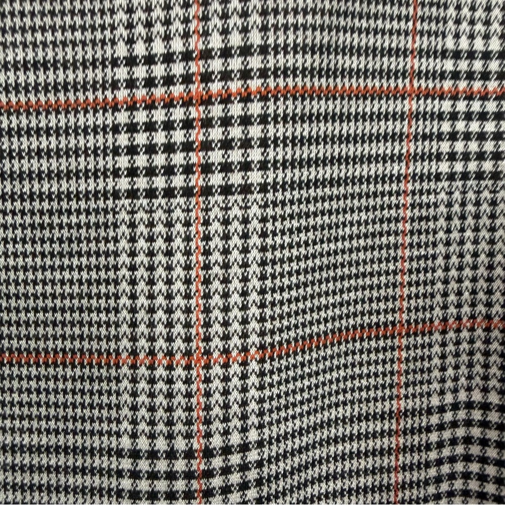 Olivia Blu Pencil Skirt Brown Plaid Stretch Slit Lightweight‎ Office Career 2X - Picture 4 of 9